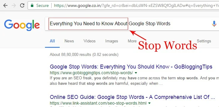 Everything You Need to Know About Google Stop Words