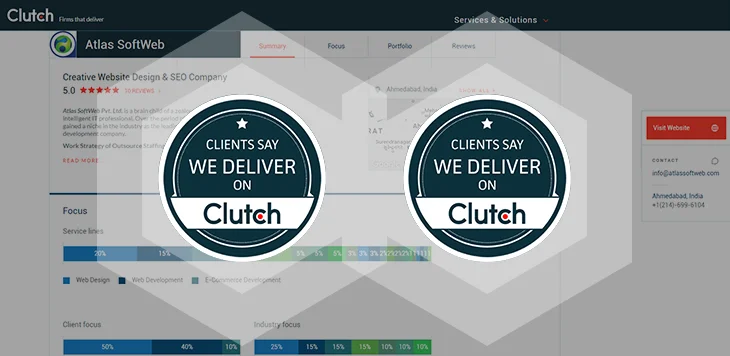 Clients Share Five-Star Reviews as Atlas SoftWeb Joins Clutch!